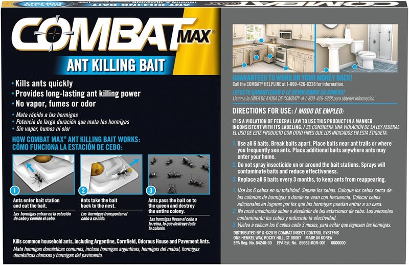 Combat Max Ant Killing Bait Stations, Indoor and Outdoor Use, 6 Count - Image 2